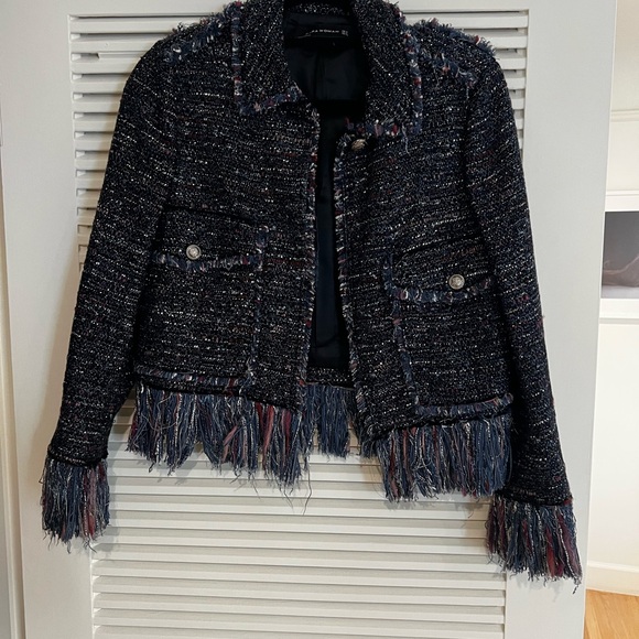 ZARA Tweed Jacket - Multicolor - Picture 3 of 6